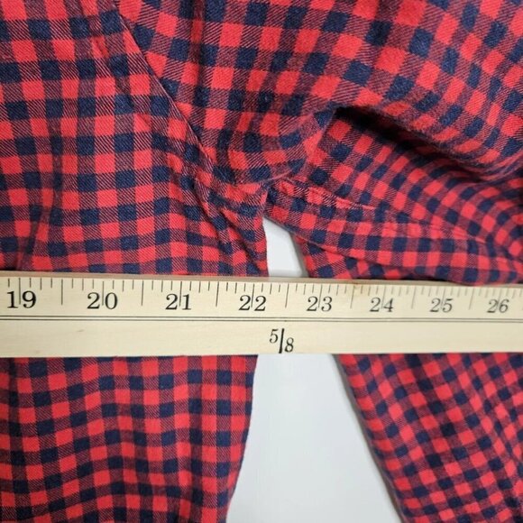 Nordstrom Shirt Mens Medium Tech Regular Fit Button Down Up Red Plaid Workwear - Picture 4 of 5